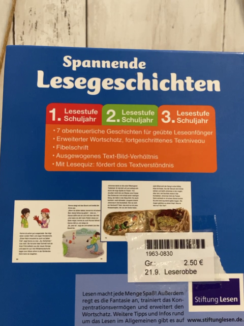 Leserobbe  Buch Spannende Lesegeschichten 