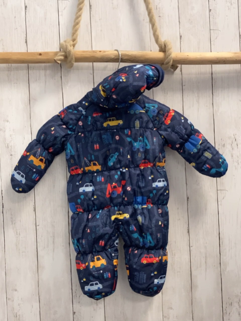 bluezoo Winteroverall Gr. 56  blau bunte Fahrzeuge