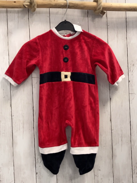  Strampler Gr. 74  rot schwarz weiß Weihnachtsmann Nicky