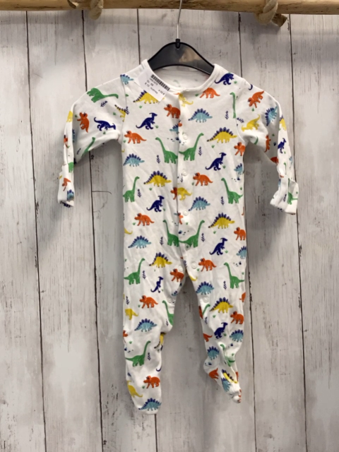 nutmeg Strampler Gr. 68  weiß bunte Dinos