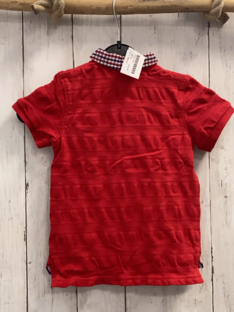 Maine  T-Shirt  Gr. 92  rot Struktur rot blaue weiß gestreifter Hemdkragen