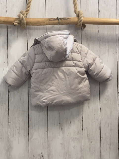 Chicco  Jacke  Gr. 56  hellgrau Kapuze weißes Fleecefutter 