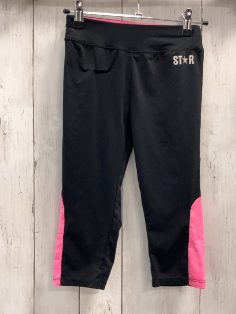 Seasons  Sportleggings  Gr. 122/128  schwarz + pink weiß meliert 
