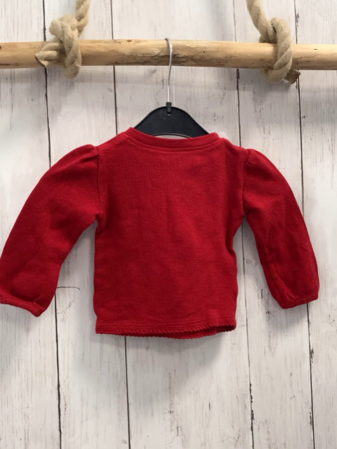 Ralph Lauren Pullover Gr. 62  rot Rüsschen Struktur