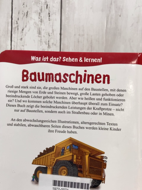   Pappbuch Baumaschinen