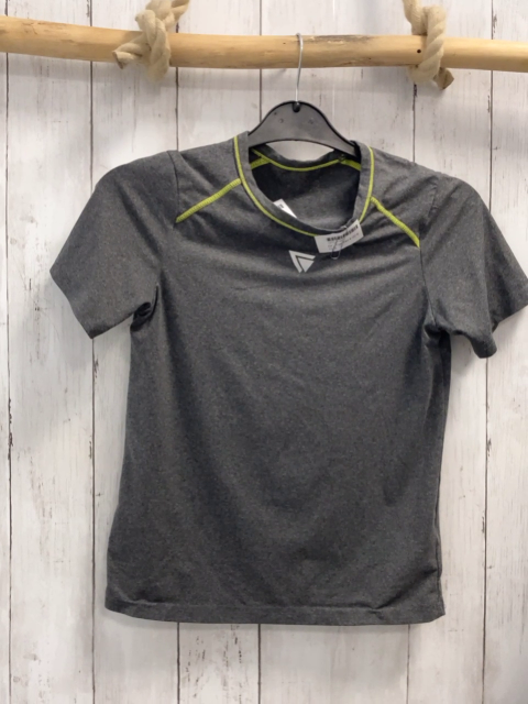   Sportshirt  Gr. 134/140  grau gelbe Nähte 