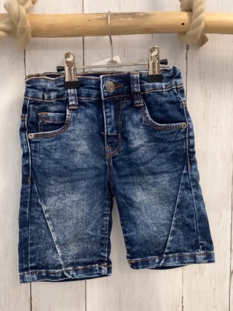 Blue Seven  Shorts  Gr. 98  blau Jeans orange Nähte Bund verstellbar 
