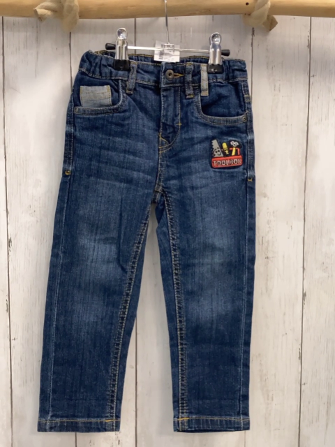   Hose  Gr. 92  blau Jeans Aufnäher Bund verstellbar 