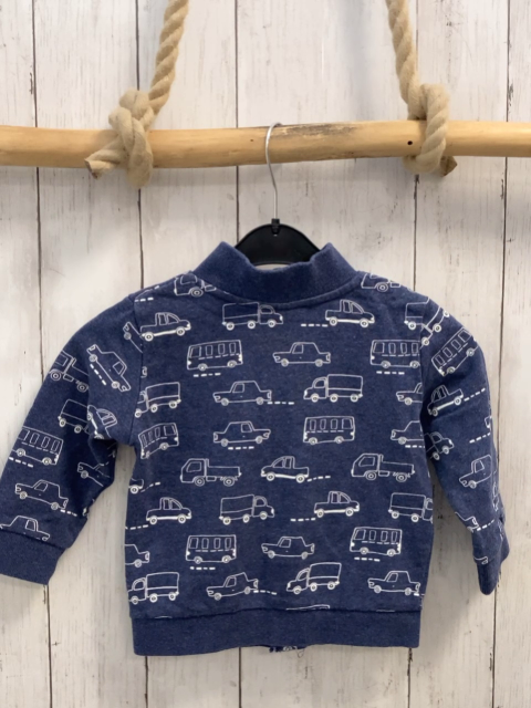   Sweatjacke  Gr. 86  blau weiße Fahrzeuge 