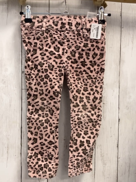 H&M Hose Gr. 98  rosa Kord Leoprint