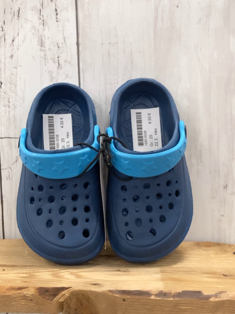neu Gummischuhe Gr. 25  blau hellblauer Riemen