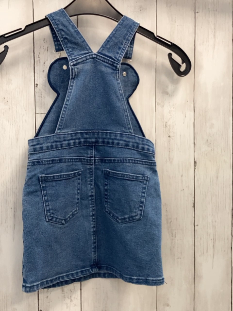 Latzkleid Gr. 104  blau Jeans Minnie Mouse Glitzerschleife