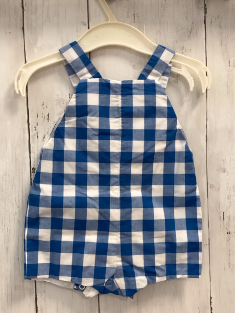 Jacadi neu Playsuit Gr. 62  blau weiß kariert