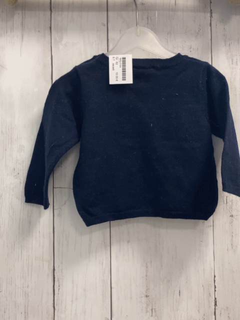 Jacadi  Pullover  Gr. 62  blau Strick weißer Tierkopf 92 % BW 8 % Cashmere 