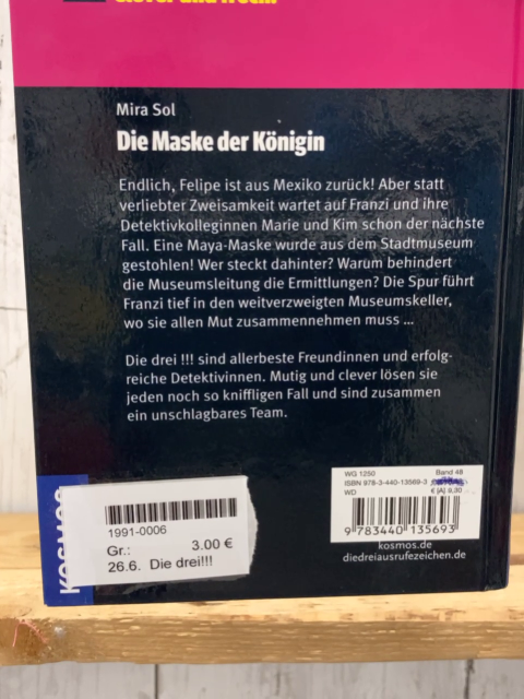 Die drei!!!  Buch Die Maske der Königin 