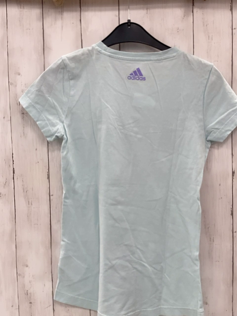 Adidas  T-Shirt  Gr. 164  mint  lila petrol orange bunte Schrift 