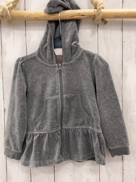 Creamie  Nickyjacke  Gr. 104  grau Kapuze silber Steine 
