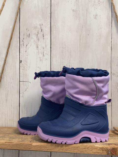  Gummistiefel Gr. 22  blau flieder gefüttert
