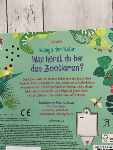  Pappbuch Klänge der Natur Was hörst du bei den Zootieren?