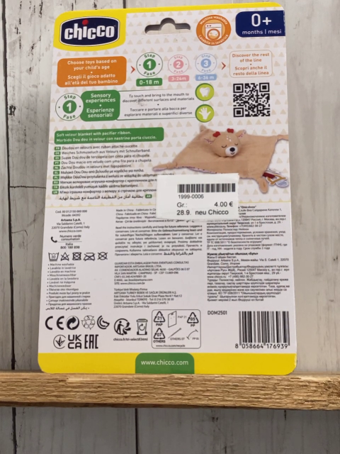 neu Chicco  Plüschspielzeug  Schnubberltierchen Reh 