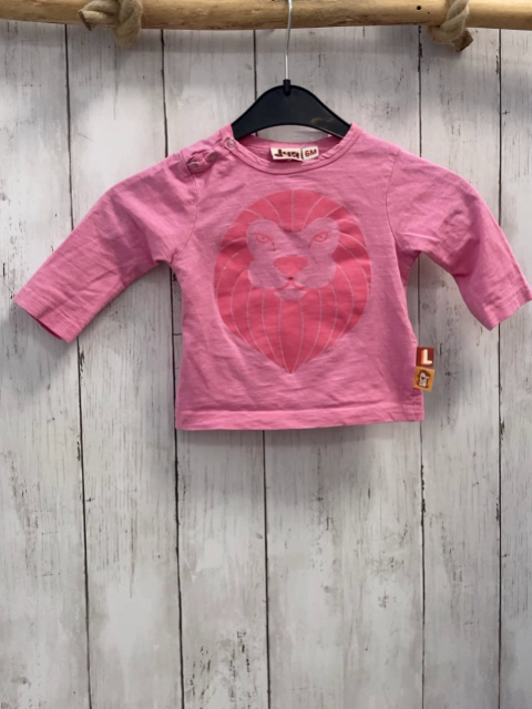 Dyr  Langarmshirt  Gr. 68  rosa roter Löwenkopf 
