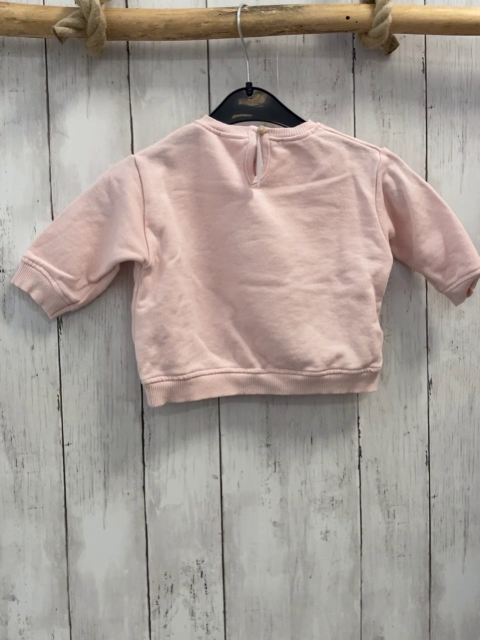Zara  Pullover  Gr. 74  rosa Plüschtörtchen Schrift 