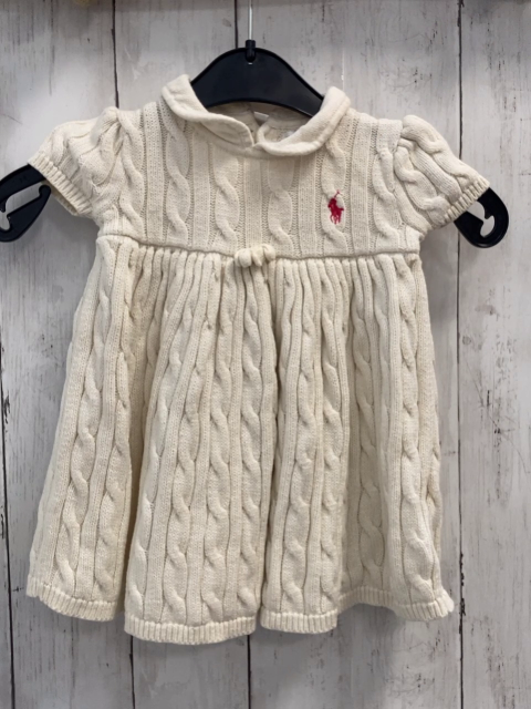 Ralph Lauren  Kleid  Gr. 68  beige Strick Zöpfe 
