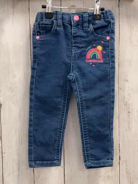 Orsolino  Hose  Gr. 80  blau Jeans bunter Bogen mit Pailetten