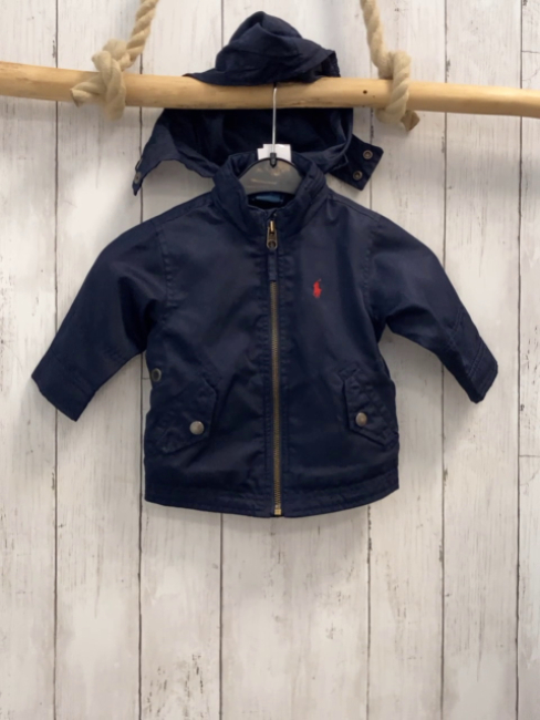 Ralph Lauren  Jacke  Gr. 74  blau rotes Logo