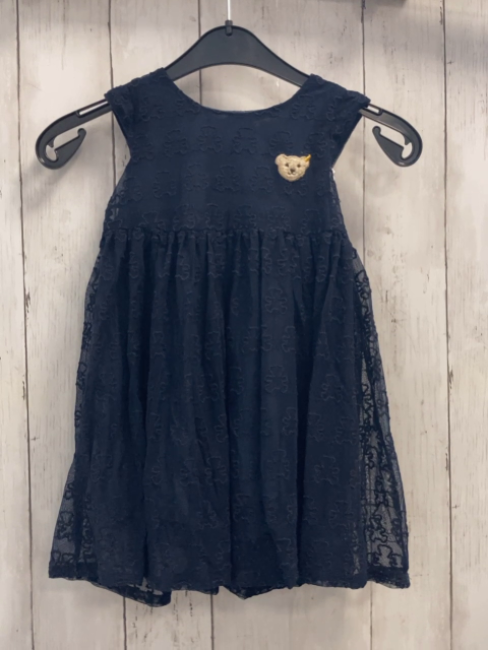 Steiff Kleid Gr. 98  blau Tüllüberkleid Bären