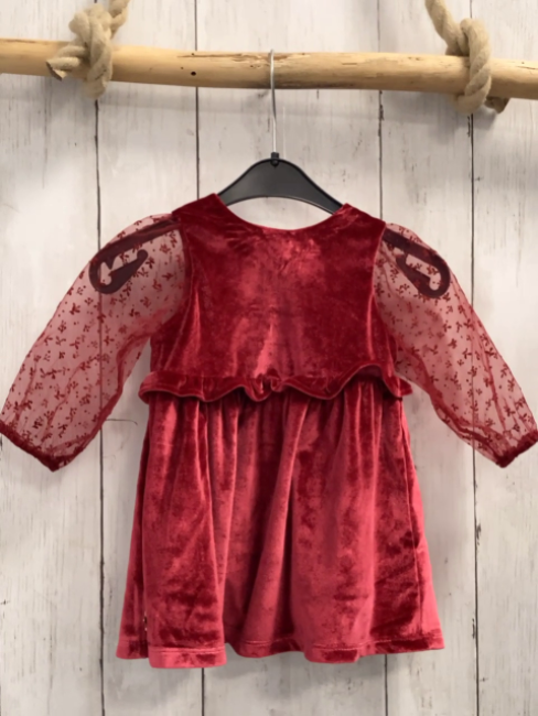 Sergent Major  Kleid  Gr. 68  weinrot Nicky transparente Ärmel 