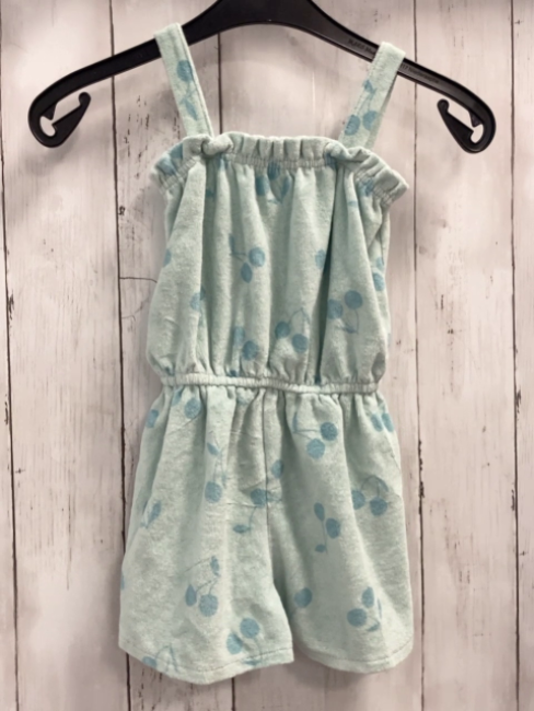 H&M Playsuit  Gr. 110  hellblau Kirschen Frottee 