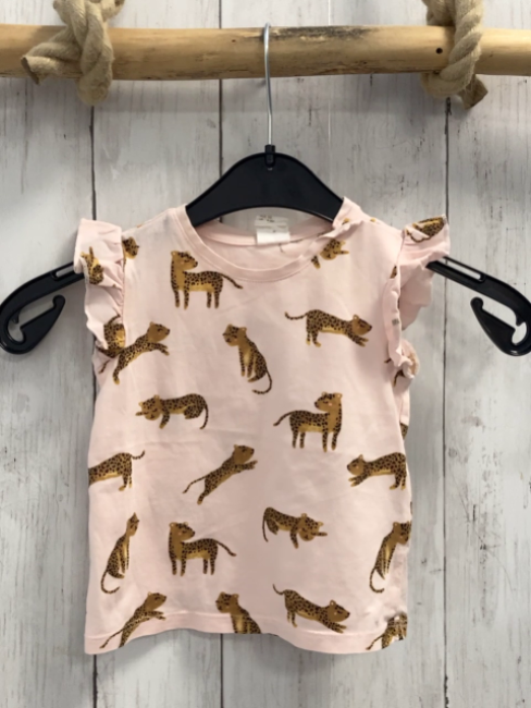 H&M  T-Shirt  Gr. 68  rosa Leoparden 