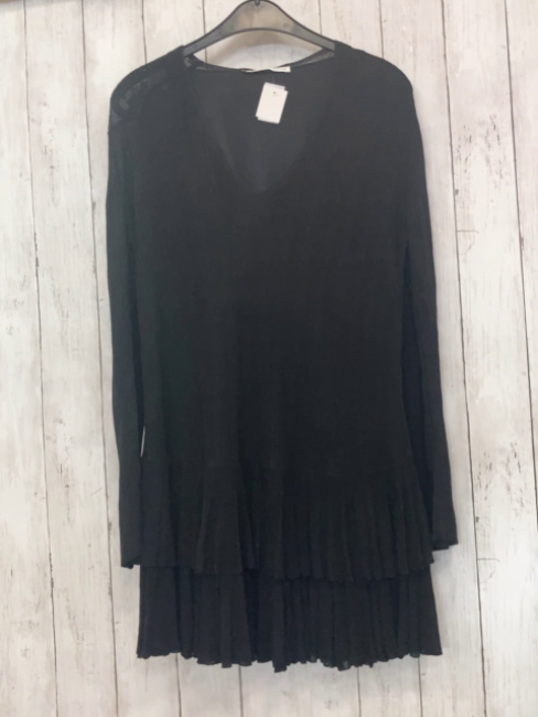 Zara  Kleid  schwarz Rippen 