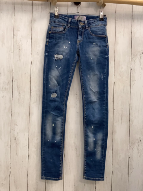 Raizzed  Hose  Gr. 140  blau Jeans Bund verstellbar  weiße Punkte 