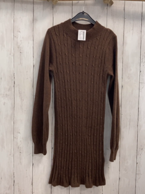 Abercrombie  Kleid  Gr. 152  braun Strick Rippen 