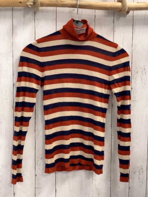 Only  Pullover  Gr. 158/164  rost beige blaue Streifen mit Gliter 