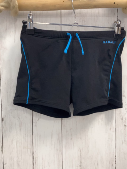 Decathlon  Badehose  Gr. 140  schwarz hellblaue Schrift 