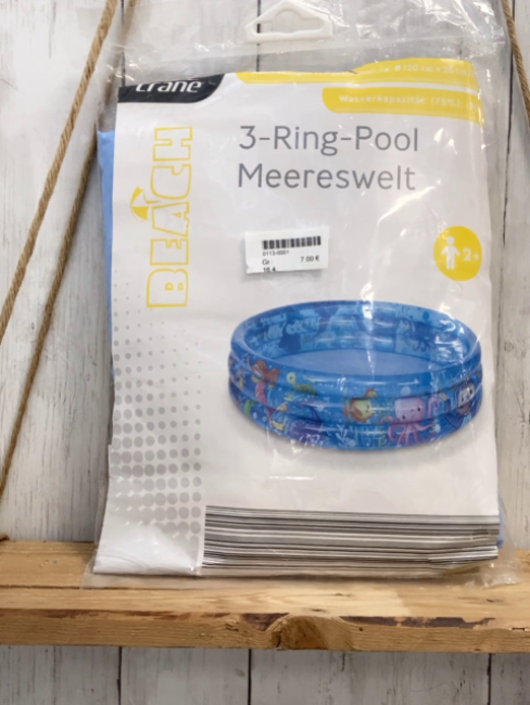  Swimmingpool  Durchmesser 120 cm blau mit Fischen 