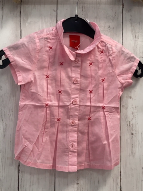 Esprit  Sommerbluse  Gr. 68  rosa rote Sterne 