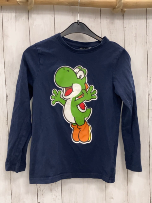 Super Mario  Langarmshirt  Gr. 134  blau Figur aus Super Mario 