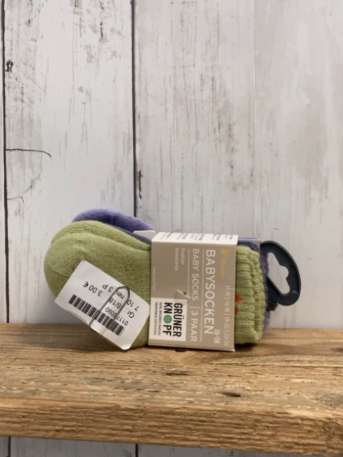 neu 3 Paar  Socken  Gr. 16/18  mint grau lavendel 