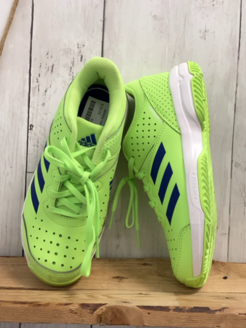 neu Adidas  Schuhe  Gr. 35  hellgrün blaue Streifen weiße Sohle 