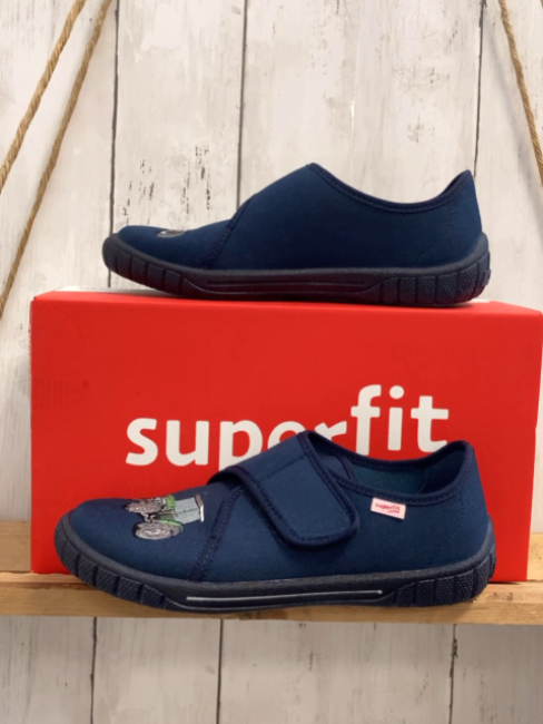 neu Superfit  Hausschuhe Gr. 35  blau Traktor 
