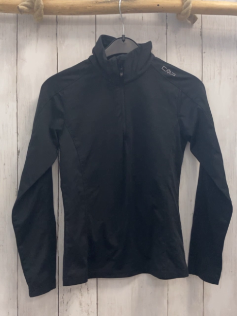 CMP Sportshirt lang  Gr. 140  schwarz Reißverschluss 