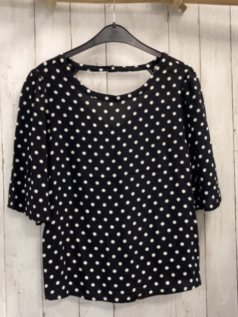 Promod  Sommerbluse Gr. M schwarz weiße Punkte 