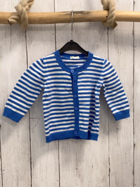 Benetton  Strickjacke  Gr. 62  blau weiße Streifen 