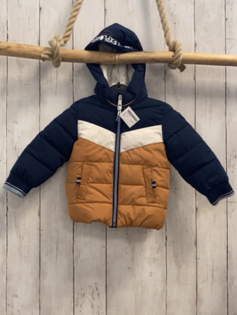   Winterjacke  Gr. 74  blau weiß ocker 