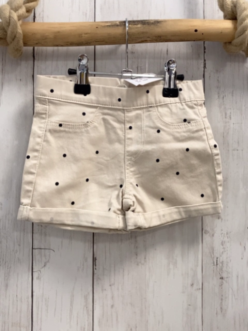 H&M Shorts Gr. 98  beige schwrarze Punkte 