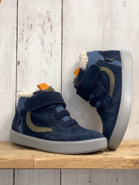 Superfit  Boots  Gr. 29  dunkelblau hellblau oliv Teddybund + -futter 